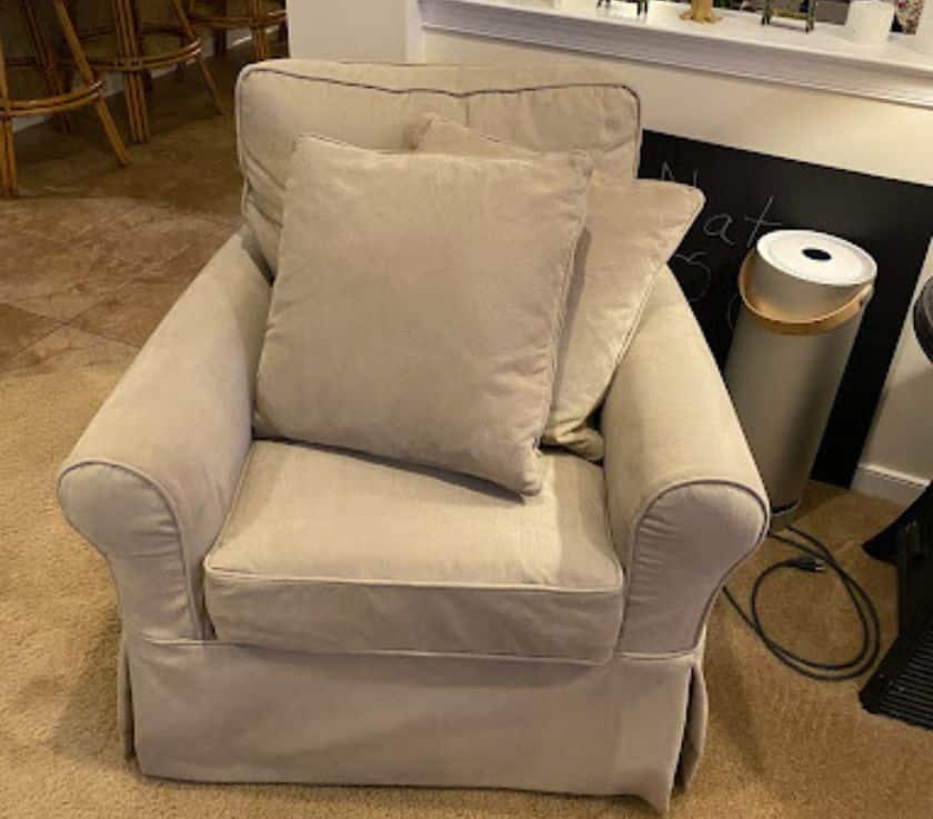 Upholstery cleaning and stain removal in a home in Howell NJ