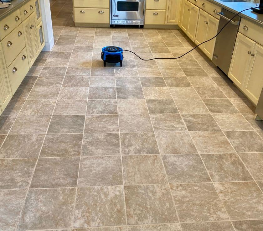 Tile and grout steam cleaning in a Howell NJ kitchen