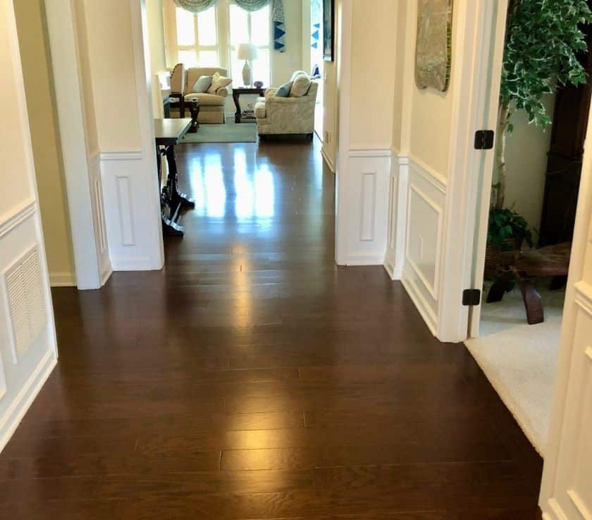 Hardwood deep cleaning in Wall NJ- Entryway.