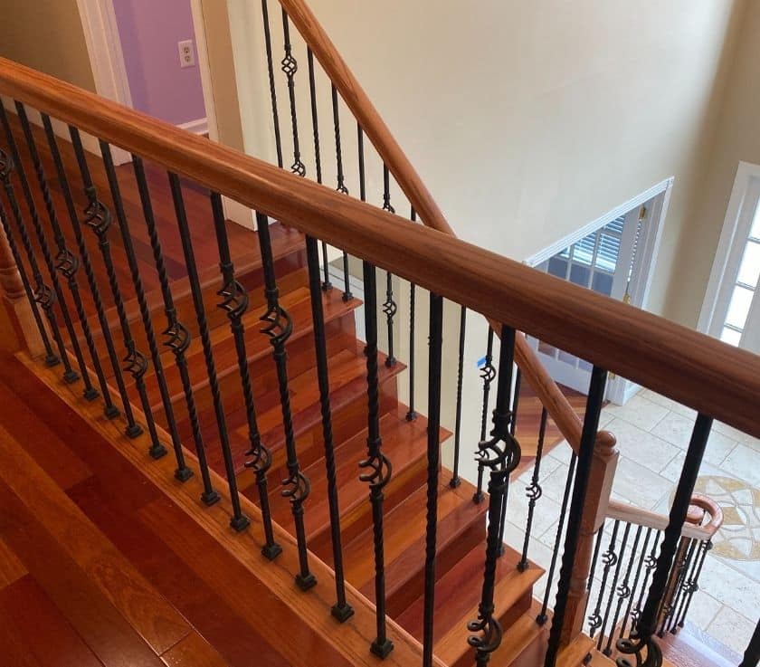 Natural finish hardwood floors after professional cleaning