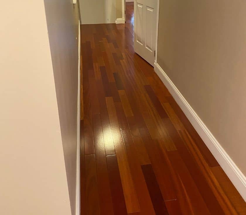 Residential hardwood cleaning in Freehold NJ hallway
