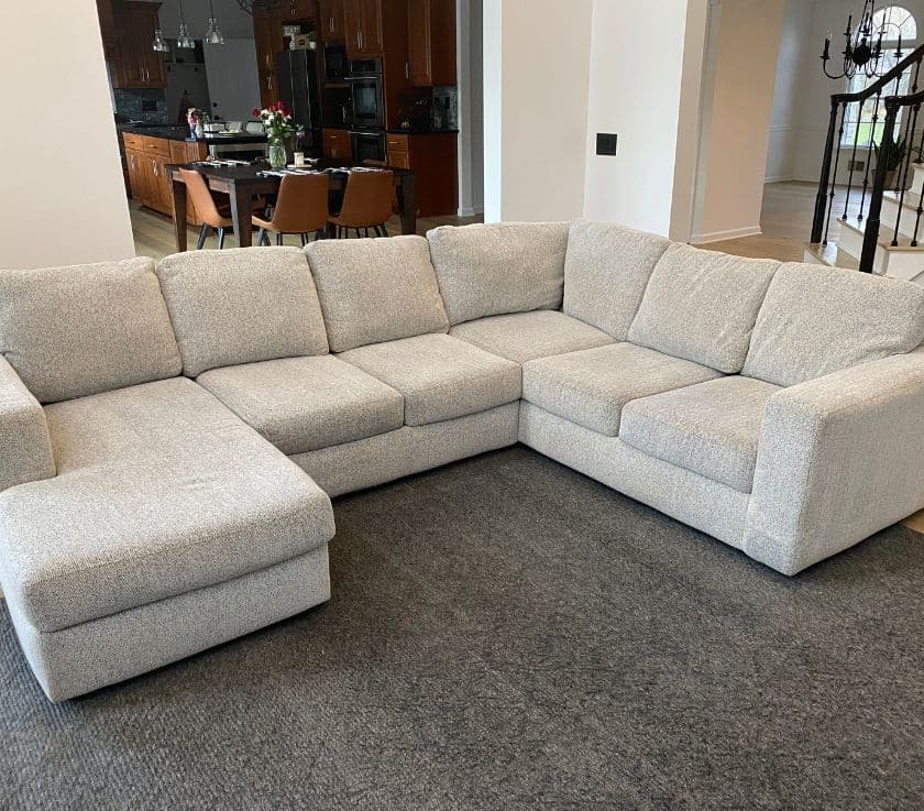 Sectional Steam Cleaned and Pet Odor Removal in a Home in Freehold NJ